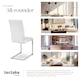 image 7 of Dining Chairs - cantilevered, high backrest, flat steel frame | White | white | 2