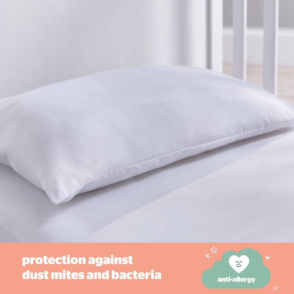 image 1 of Silentnight Safe Nights Anti Allergy Cot Bed Pillow - 2 Pack