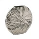 image 2 of Hestia Silver Metal Textured Round Vase