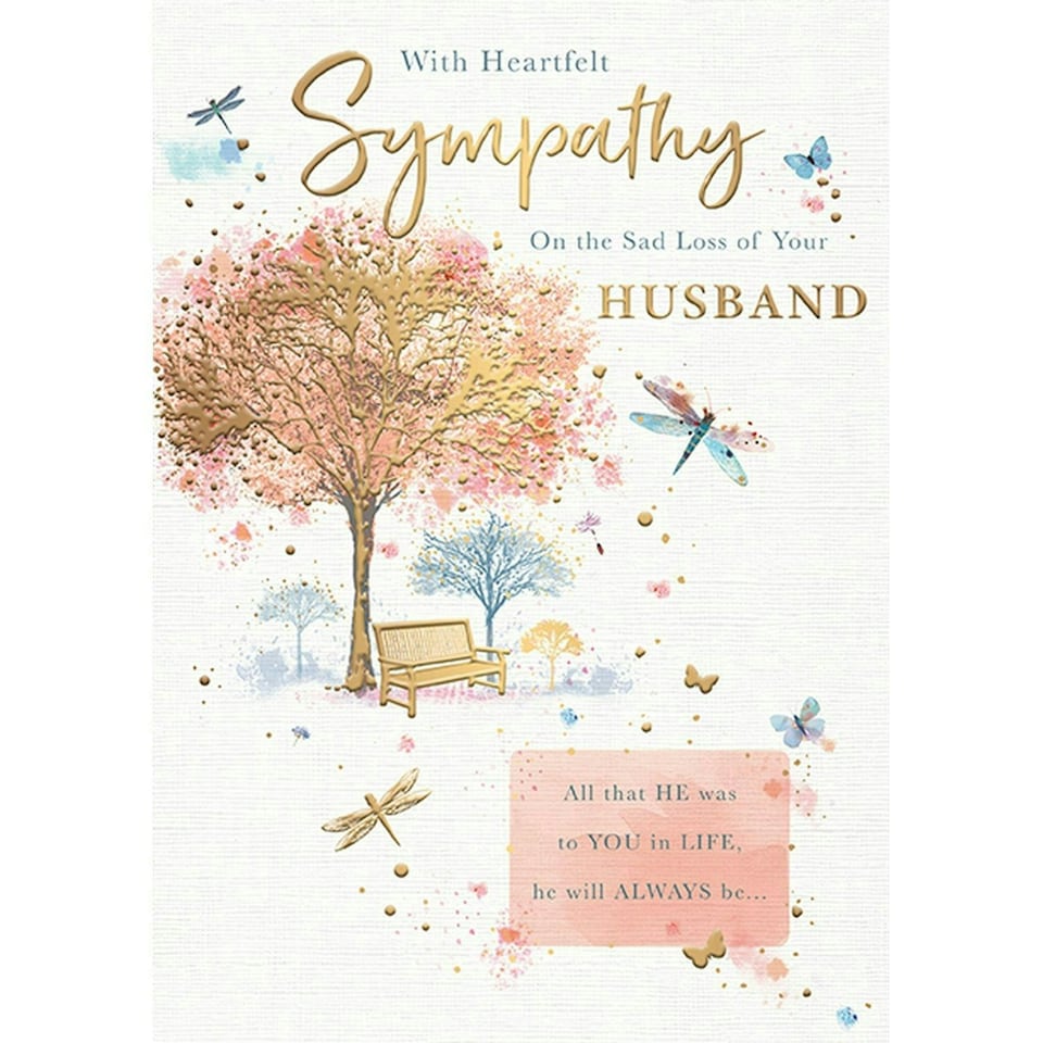 Words 'n' Wishes Traditional Cards Words 'n' Wishes Sympathy Loss of Your Husband with Heartfelt Sympathy on The sad Loss of Your Husband