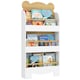 image 1 of AIYAPLAY Kids Bookshelf, 3 Tier Children Bookcase, Bear Theme Toddler Space-Saving Bookcase for Living Room, Kids Room, Playroom, White