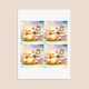 image 3 of Easter Bunny and Chick Square Stickers 95mm - Sheet of 4