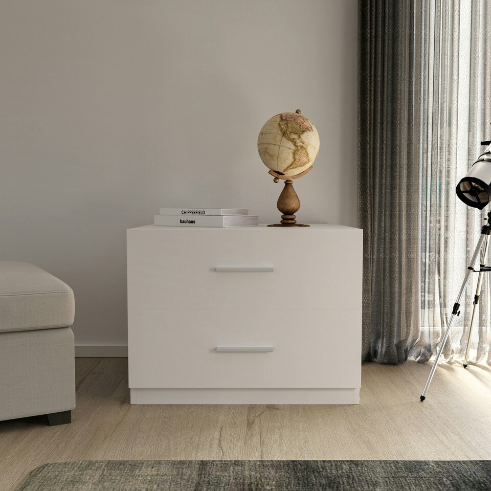 image 1 of 2-Drawers Chest Cabinet Grey | Unit Colour: Grey