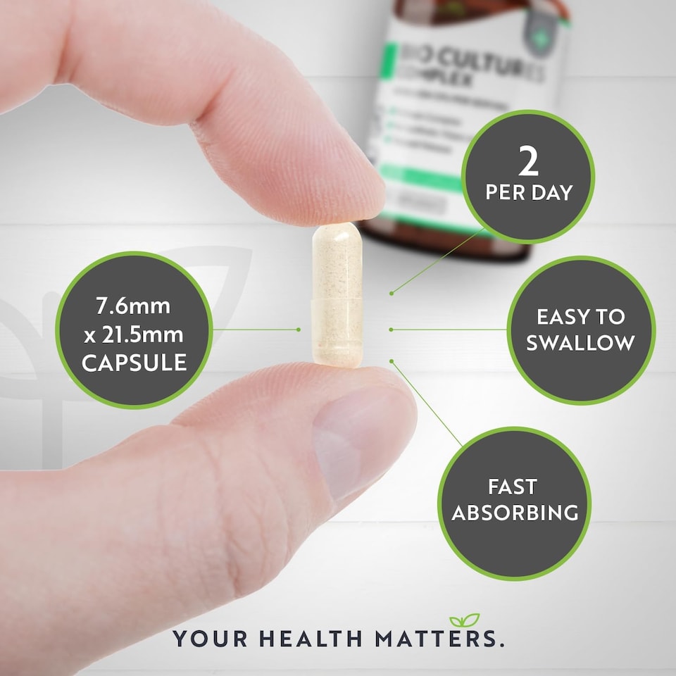 image 1 of Nutravita Super Strength 40 Billion CFU Bio Cultures Complex with 15 Live Strains - Digestive Enzyme Supplement for Men & Women - 60 Vegan Capsules