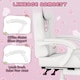 image 4 of Rattantree Ergonomic Gaming Chair with Massage Support & Footrest