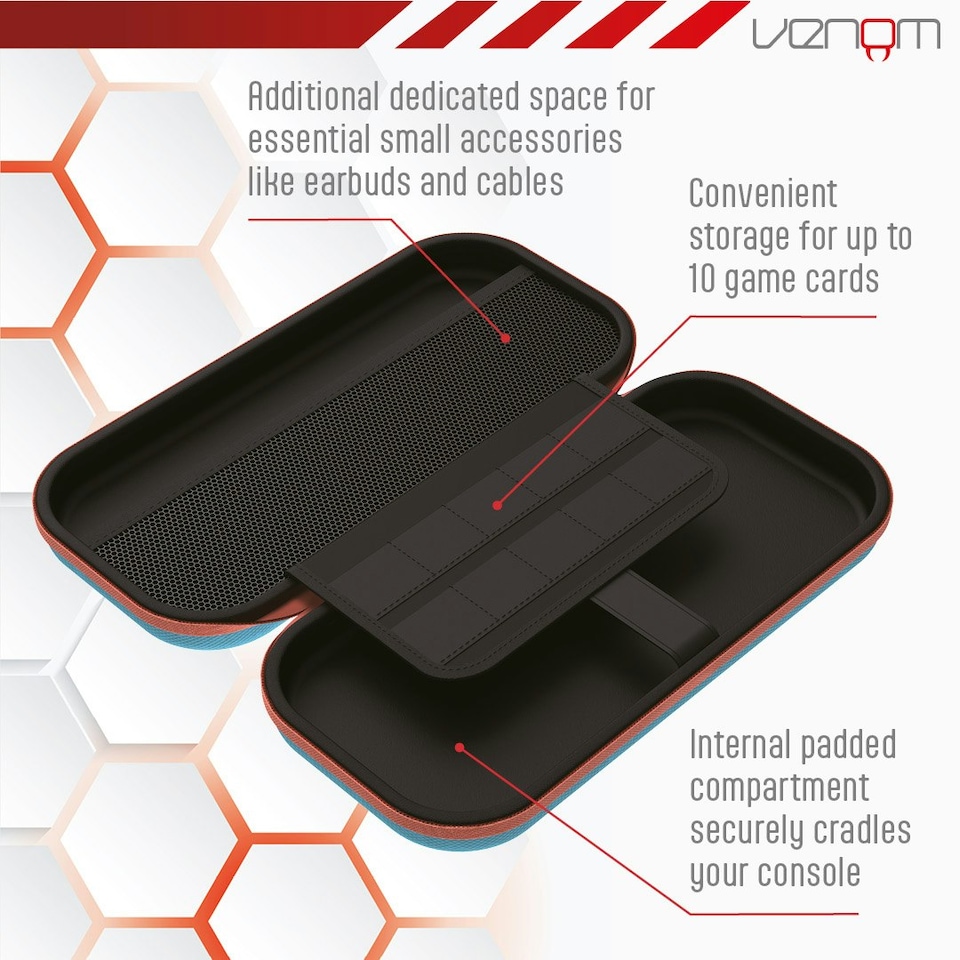 image 1 of Venom Nintendo Switch 2 Neon Carry Case Multi
