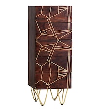 Jusleen Solid Mango Wood Tall Chest Of Drawers