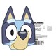 image 2 of Bluey Cardboard Face Mask | Blue