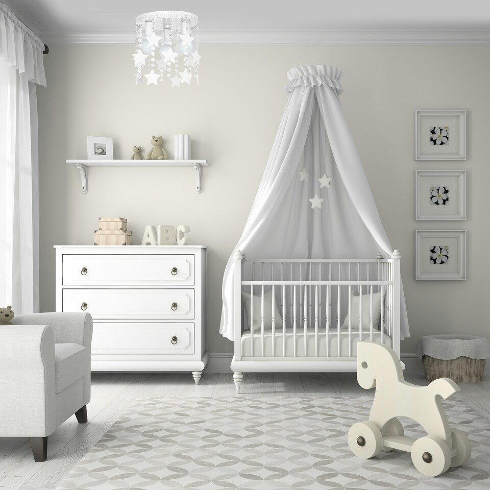 image 1 of Milagro Ceiling Lamp Star 3XE27 White