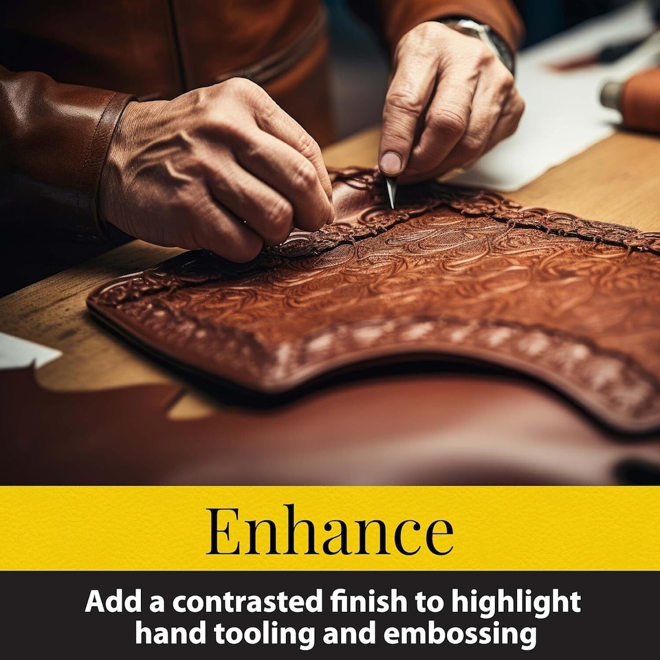 image 1 of Fiebing's Vintage Gel - Instant Antique Leather Finish Polish 8oz | Brown | Dark Brown
