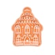 image 1 of Gingerbread House Shaped Christmas Paper Plates 21cm - Pack of 8