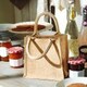 image 3 of Westford Mill Jute Mini Gift Bag (6 Litres) (Pack Of 2) - Natural - One Size