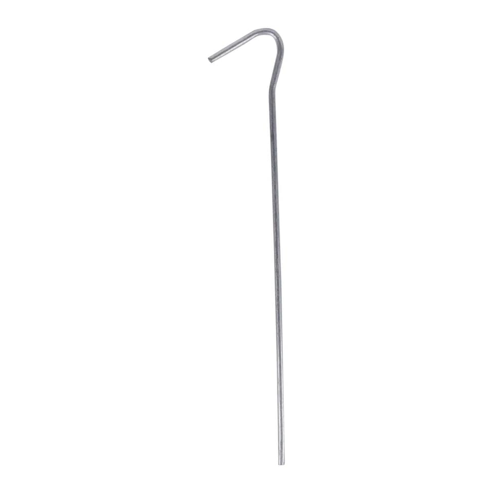 image 1 of Redwood Galvanised Steel Tent Pegs - 17cm - Silver - Pack of 10 Silver