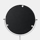 image 4 of OHS Round Freestanding Table Top Stainless Steel Bathroom Vanity Mirror, 27x19cm - Silver