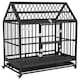 image 1 of PawHut 48" Heavy Duty Dog Crate on Wheels w/ Removable Tray, Openable Top