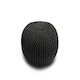 image 1 of Knitted Pouffe Chunky Round Footstool Ottoman 100% Cotton Handmade Black