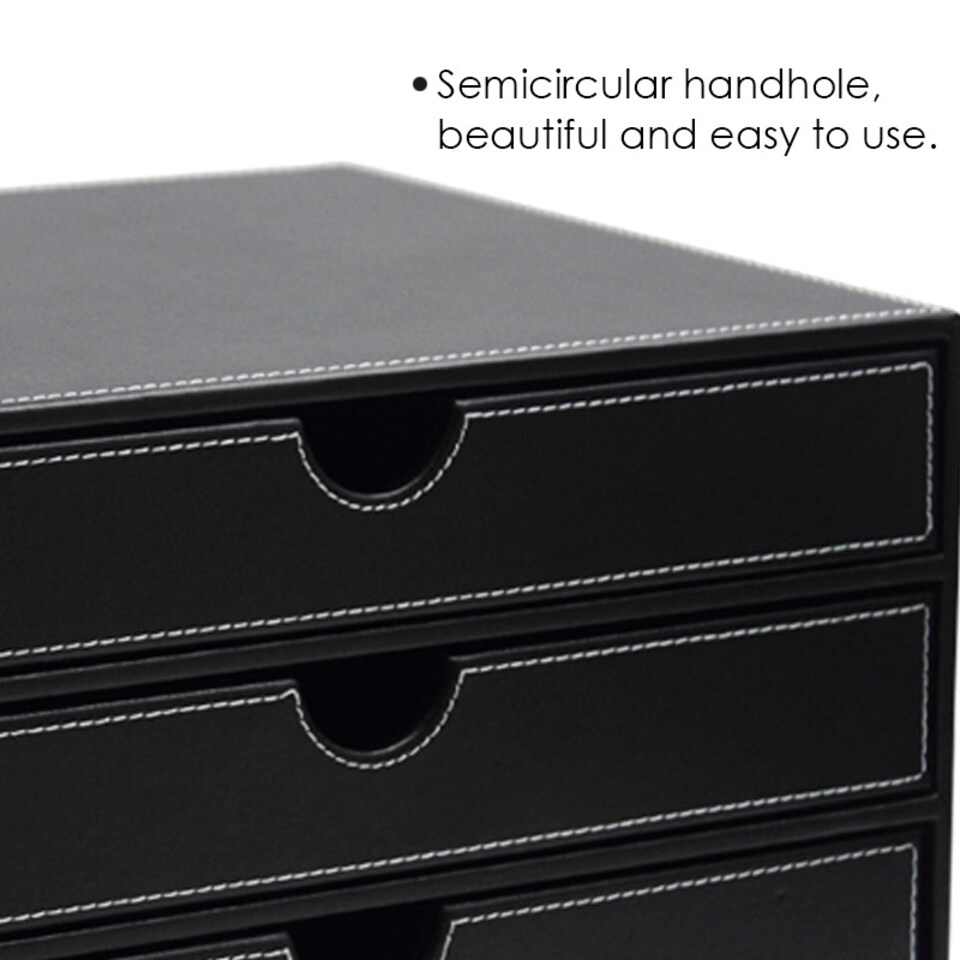 image 1 of PVC Black Desktop Organizer 31.8 x 24 x 19.8cm