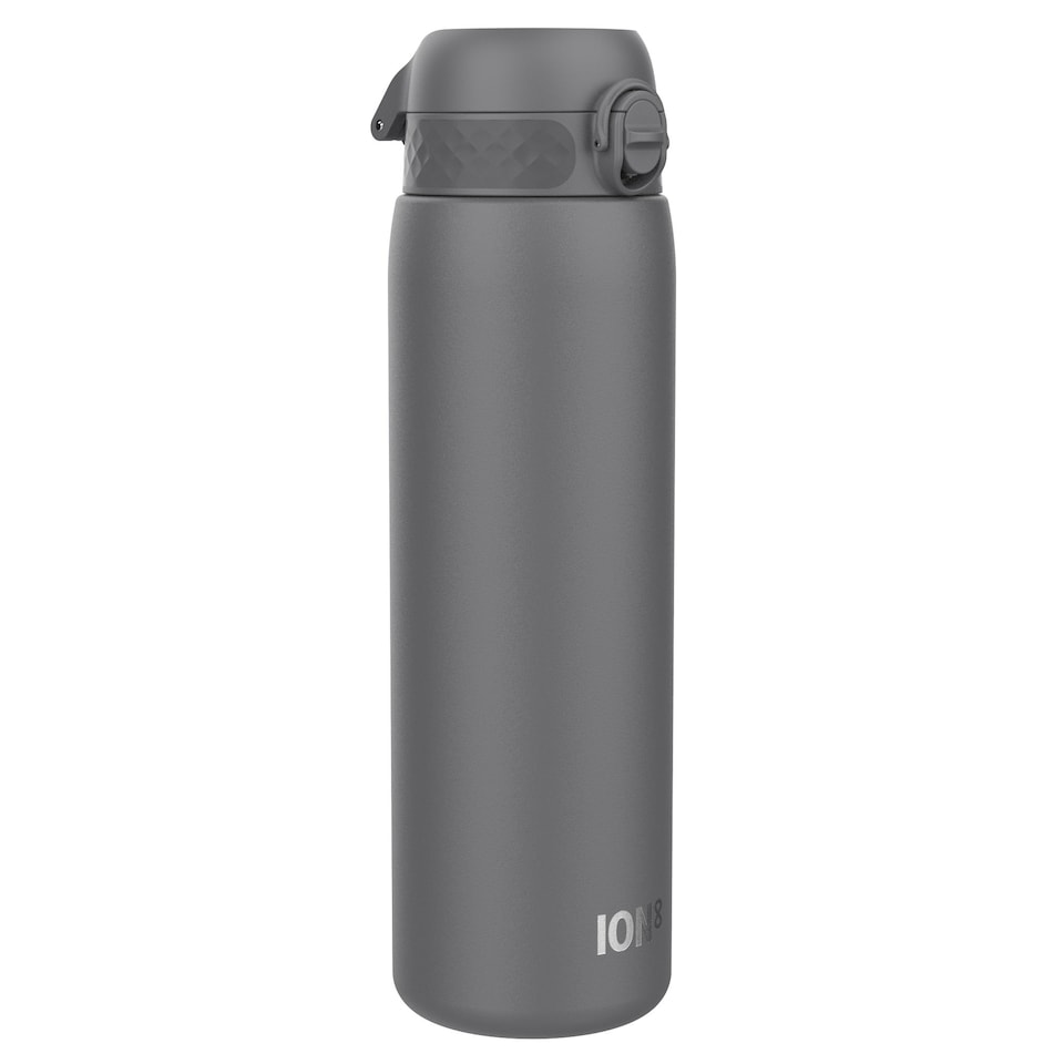 image 1 of Leak Proof 1 Litre Water Bottle, Stainless Steel, 1200ml (40oz) | Grey | Grey | One Size