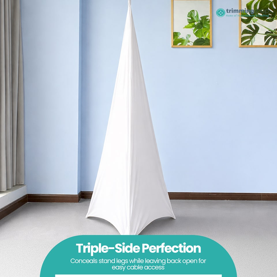 image 1 of Triple Sided Stretch Tripod Speaker DJ Stand Cover with Loop - 10pcs