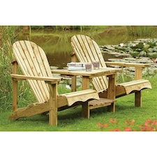 2 Seater Softwood Adirondack Garden Companion Seats (6ft x 3ft)