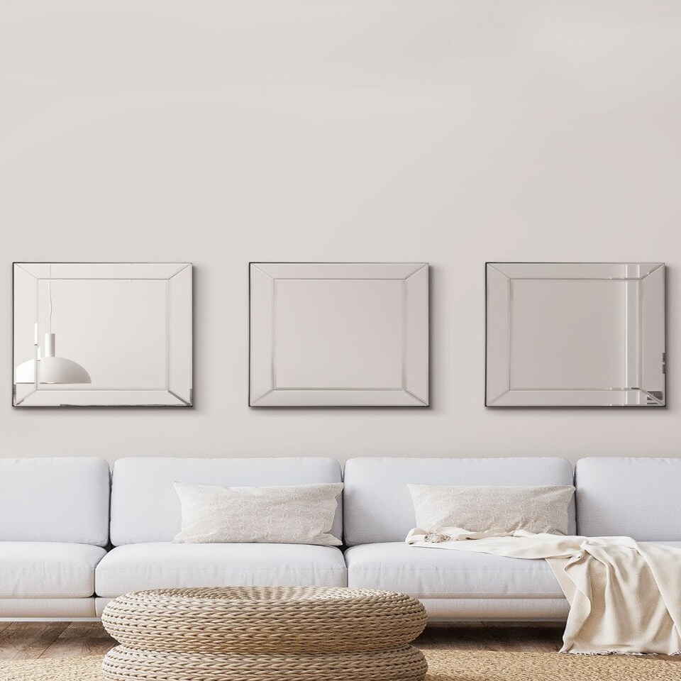 image 1 of Horsley All Glass Wall Mirror 69 x 58 CM N/A
