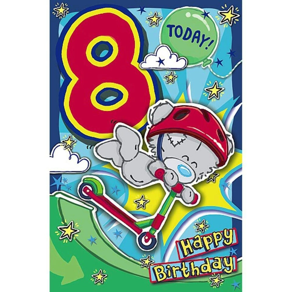image 1 of Me To You Bear My Dinky 8 Today 8th Birthday Card
