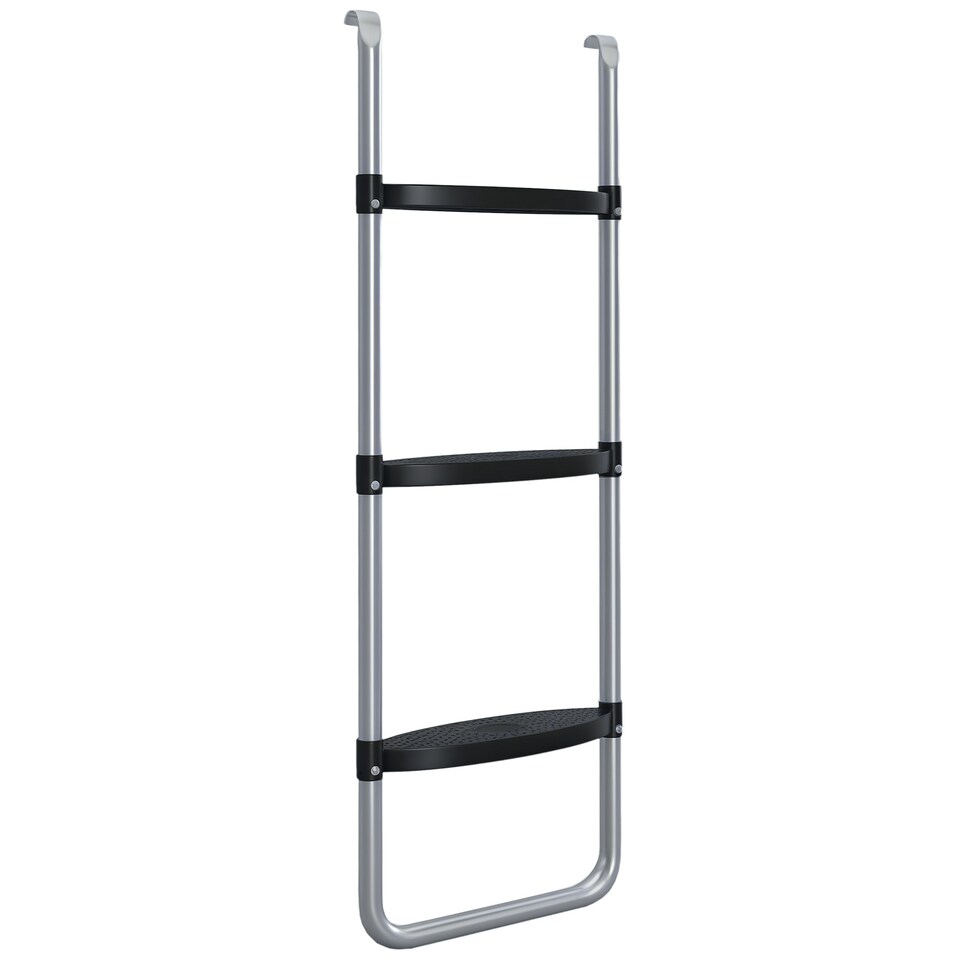 image 1 of SPORTNOW 2 Steps/3 Steps Galvanised Steel Trampoline Ladder Climbing