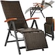 image 1 of Garden Chair Brisbane - 6-way adjustable backrest and footrest, foldable Brown
