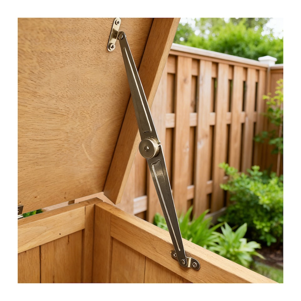 image 1 of Groundlevel Double Front Doors Wooden Garden Potting Shed With Internal Shelf | Cream | Natural