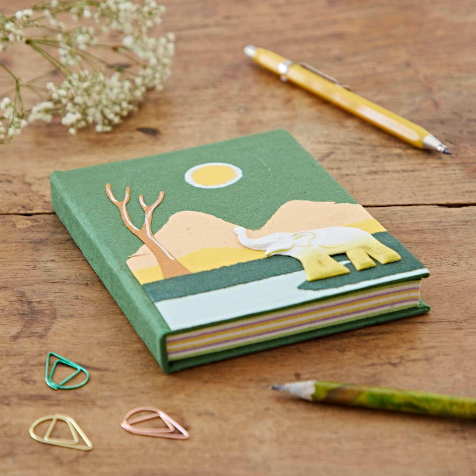 Medium Colourful Elephant Dung Notebook
