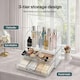 image 4 of ilus Makeup Storage Organiser Acrylic Cosmetics Organizer Beauty Transparent | Silver | Silver