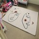 image 4 of Line art Illustration with Mystical and Celestial elements like stars, moon, sun and planets (Rug) Cream | M