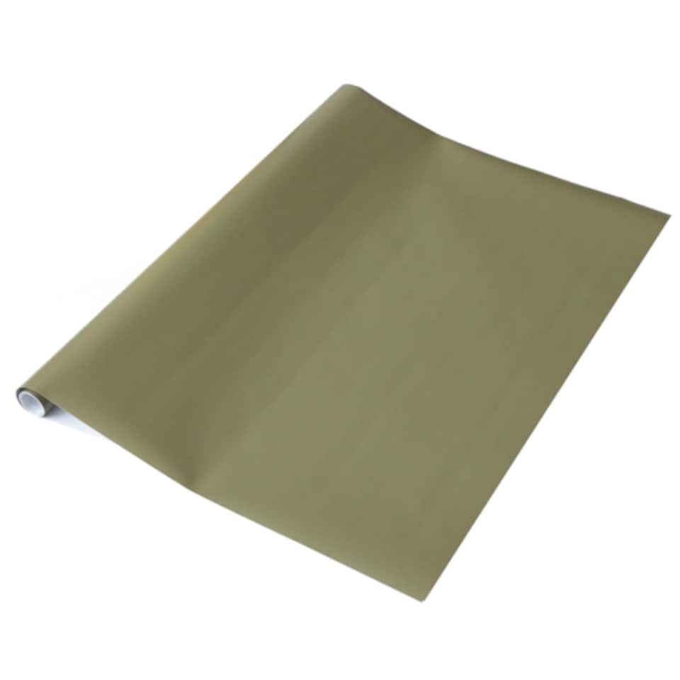 image 1 of Sticky Back Plastic Matt Olive Green Plain Kitchen Self-adhesive Vinyl Wrap for Cupboards, Doors and Furniture 67.5cm x 2m (5 rolls) - d-c-fix