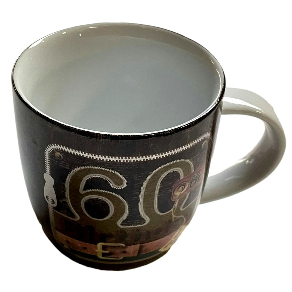 image 1 of Laura Darrington Unzipped Collection Porcelain Mug - 60st Birthday