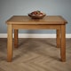 image 2 of Rustic Oak Extending Dining Kitchen Table 78×90×120 cm Extending to 150 cm