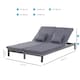 image 5 of Outsunny Double Rattan Sun Lounger, Garden Daybed with 5-Level Adjustable Backrest, Outdoor Lounge Sunbed with Cushion and Pillows, 2 Seater Wicker Patio Furniture, Grey