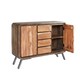 image 2 of Aspen Large Sideboard - Metal/Wood - L40 x W120 x H90 cm Brown