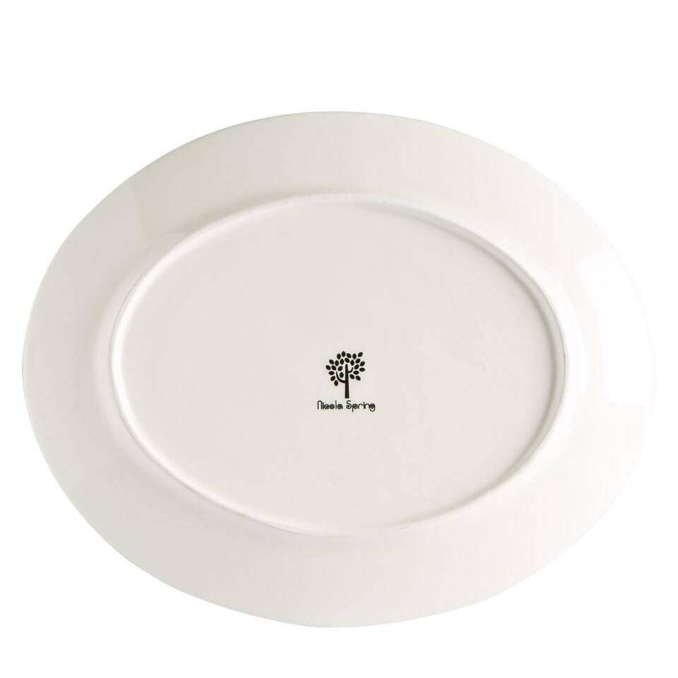 image 1 of Nicola Spring Father Christmas Serving Platters - 31 x 25.5cm - White | White | White