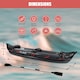 image 3 of GEEZY Inflatable Kayak Two-Person Boat with Paddle Black
