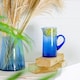 image 4 of Nicola Spring Jebel Recycled Glass Jug - 1 Litre - Blue