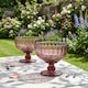 image 3 of Set of 6 Vintage Pink Glass Trifle Bowl Christmas Dessert Bowls Wedding Decorations Ideas H10 x Dia12cm | Pink | Pink | Medium | 6