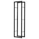 image 1 of HOMCOM Metal Firewood Log Holder Tall Firewood Rack Indoor Outdoor Fireplace Wood Storage Shelf with Side Rails, RustResistant, Black, 40W x 25D x 150H cm