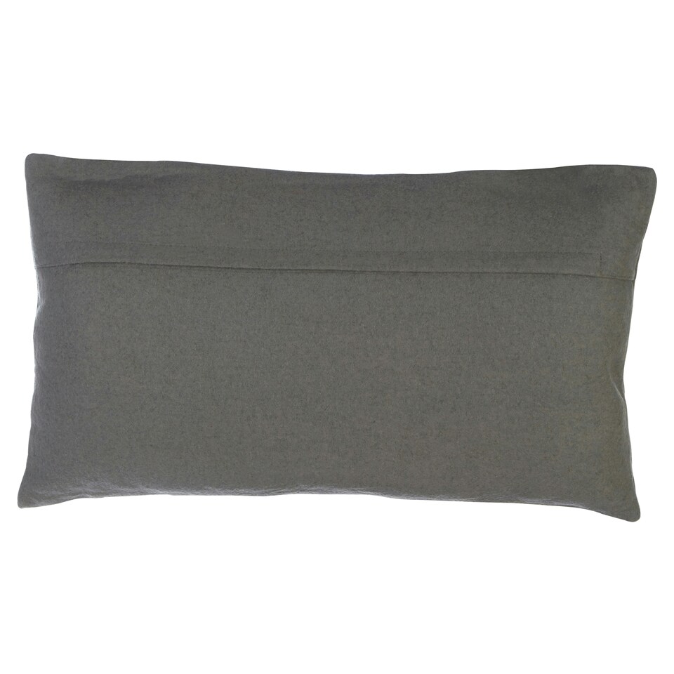 image 1 of Luxe Grey & Silver Cushion,Decorative Pillow Throw With Zigzag Stitching,Removable Leather Cushion Cover Silver
