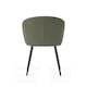image 3 of SONARA Modern Set of 2 Chunky Weave Fabric Ergonomic Dining Chairs with Arms | Green