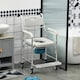 image 8 of HOMCOM Personal Mobility Assist Waterproof Shower Commode Wheelchair Grey Grey