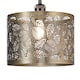 image 4 of Contemporary Antique Brass Metal Pendant Light Shade with Fern Leaf Decoration | Gold | Antique Brass | 1