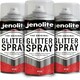 image 1 of Jenolite Multi-Surface Glitter Paint - Red - 400ml Spray Can - 3-Pack