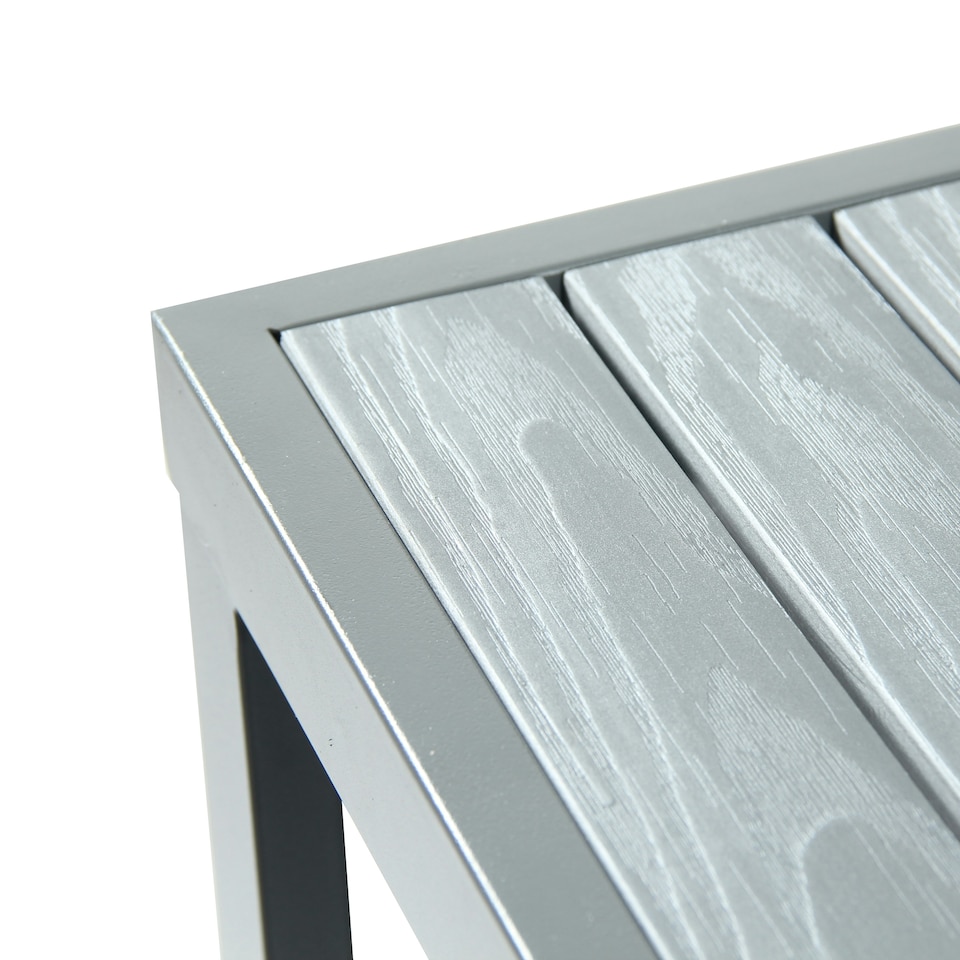 image 1 of Chester Grey Modern Metal Garden Furniture 5 Seat Corner Sofa and Coffee Table Patio Set
