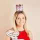 image 2 of Hen Party Rose Gold Glitter Bride Crown With Veil