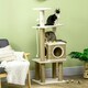 image 7 of PawHut Climbing Kitten Tower with Scratching Post Cat House, Beige